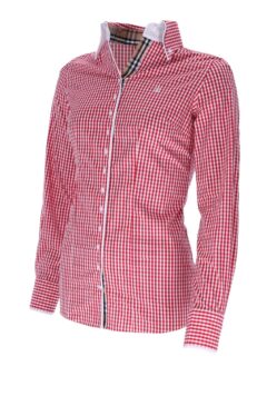 Fior Da Liso Eleonora Show Shirt in Red and White